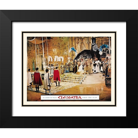 Elizabeth Taylor - Cleopatra - Lobby Card Black Modern Wood Framed Art Print with Double Matting by Hollywood Photo Archive