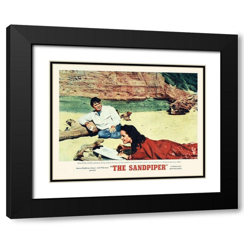 Elizabeth Taylor - Sandpiper - Lobby Card Black Modern Wood Framed Art Print with Double Matting by Hollywood Photo Archive