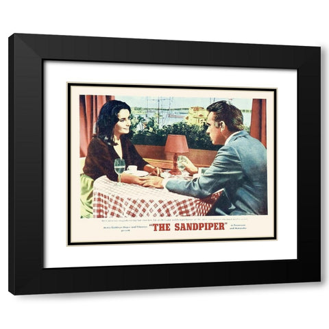 Elizabeth Taylor - Sandpiper - Lobby Card Black Modern Wood Framed Art Print with Double Matting by Hollywood Photo Archive