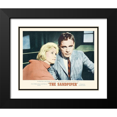 Elizabeth Taylor - Sandpiper - Lobby Card Black Modern Wood Framed Art Print with Double Matting by Hollywood Photo Archive