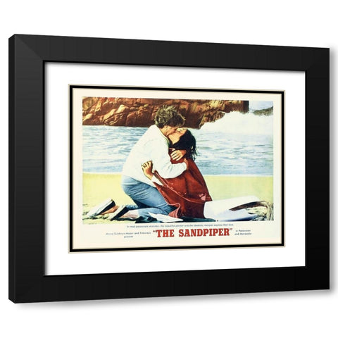 Elizabeth Taylor - Sandpiper - Lobby Card Black Modern Wood Framed Art Print with Double Matting by Hollywood Photo Archive