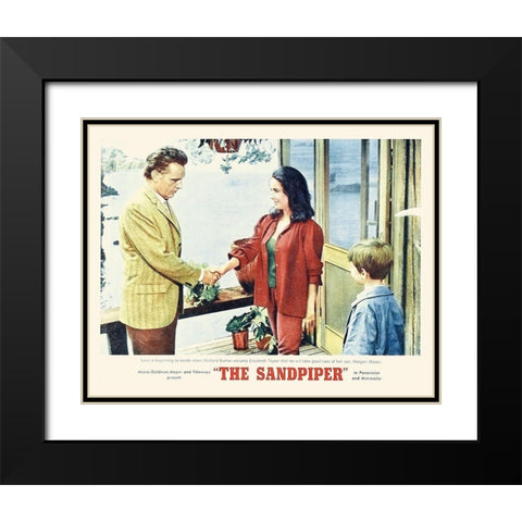 Elizabeth Taylor - Sandpiper - Lobby Card Black Modern Wood Framed Art Print with Double Matting by Hollywood Photo Archive