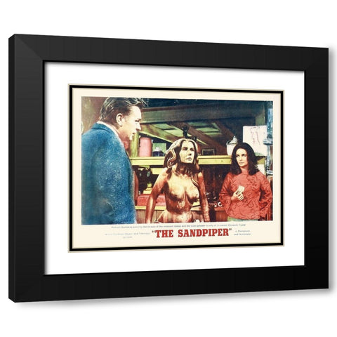 Elizabeth Taylor - Sandpiper - Lobby Card Black Modern Wood Framed Art Print with Double Matting by Hollywood Photo Archive