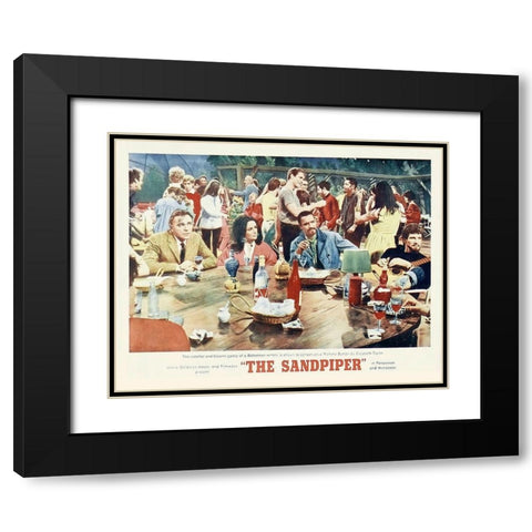 Elizabeth Taylor - Sandpiper - Lobby Card Black Modern Wood Framed Art Print with Double Matting by Hollywood Photo Archive