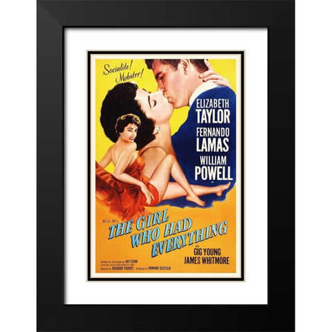 The Girl Who Had Everything - Poster Black Modern Wood Framed Art Print with Double Matting by Hollywood Photo Archive