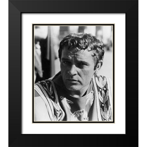 Elizabeth Taylor - Cleopatra Black Modern Wood Framed Art Print with Double Matting by Hollywood Photo Archive