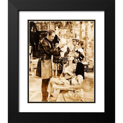 Elizabeth Taylor - Cleopatra Black Modern Wood Framed Art Print with Double Matting by Hollywood Photo Archive