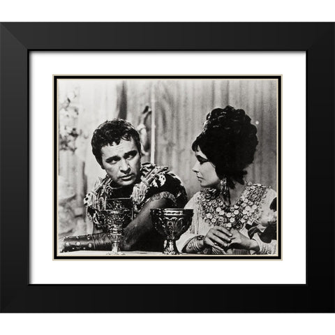 Elizabeth Taylor - Cleopatra Black Modern Wood Framed Art Print with Double Matting by Hollywood Photo Archive