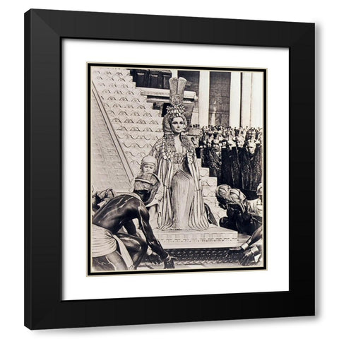 Elizabeth Taylor - Cleopatra Black Modern Wood Framed Art Print with Double Matting by Hollywood Photo Archive