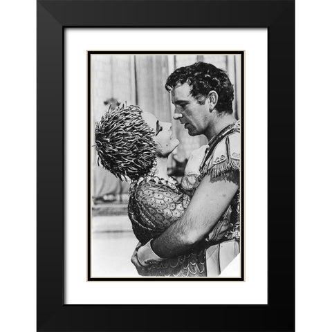 Elizabeth Taylor - Cleopatra Black Modern Wood Framed Art Print with Double Matting by Hollywood Photo Archive