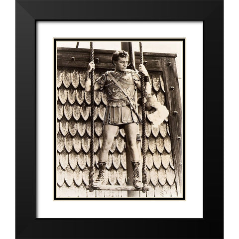 Elizabeth Taylor - Cleopatra Black Modern Wood Framed Art Print with Double Matting by Hollywood Photo Archive