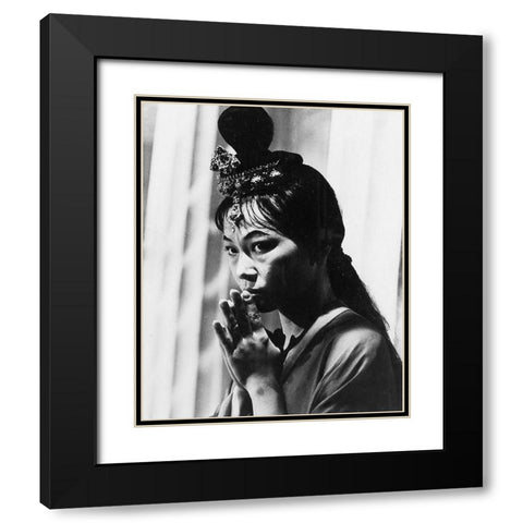 Elizabeth Taylor - Cleopatra Black Modern Wood Framed Art Print with Double Matting by Hollywood Photo Archive