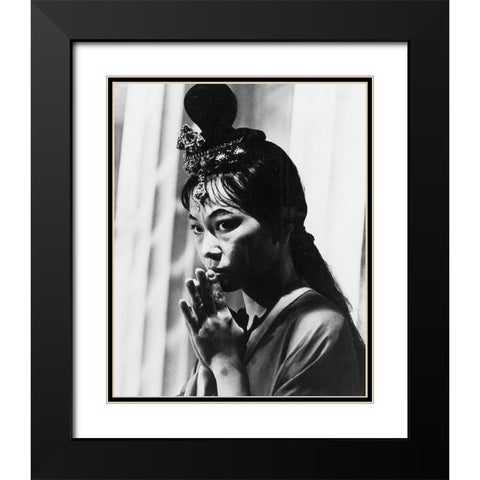 Elizabeth Taylor - Cleopatra Black Modern Wood Framed Art Print with Double Matting by Hollywood Photo Archive