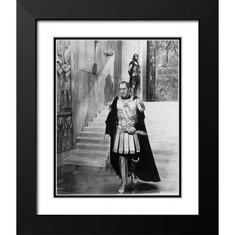 Elizabeth Taylor - Cleopatra Black Modern Wood Framed Art Print with Double Matting by Hollywood Photo Archive