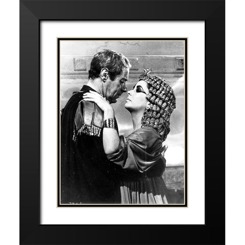 Elizabeth Taylor - Cleopatra Black Modern Wood Framed Art Print with Double Matting by Hollywood Photo Archive