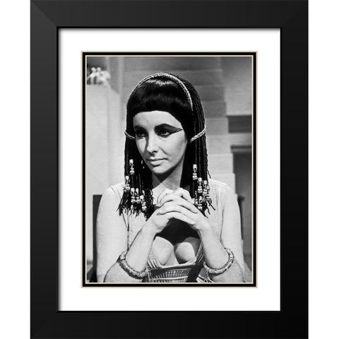Elizabeth Taylor - Cleopatra Black Modern Wood Framed Art Print with Double Matting by Hollywood Photo Archive
