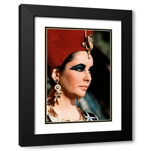 Elizabeth Taylor - Cleopatra Black Modern Wood Framed Art Print with Double Matting by Hollywood Photo Archive