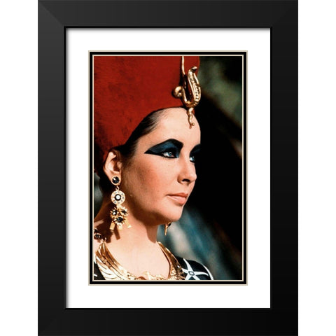 Elizabeth Taylor - Cleopatra Black Modern Wood Framed Art Print with Double Matting by Hollywood Photo Archive