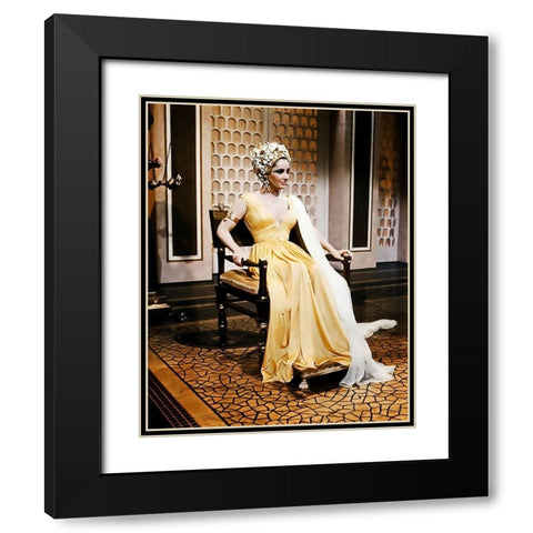 Elizabeth Taylor - Cleopatra Black Modern Wood Framed Art Print with Double Matting by Hollywood Photo Archive