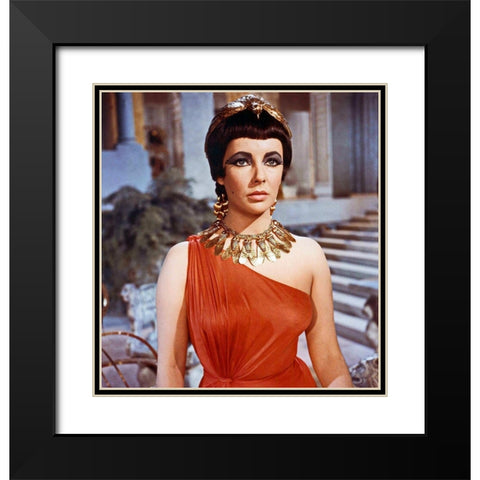 Elizabeth Taylor - Cleopatra Black Modern Wood Framed Art Print with Double Matting by Hollywood Photo Archive