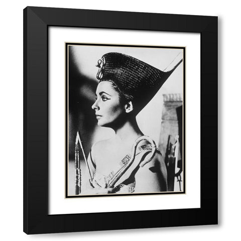 Elizabeth Taylor - Cleopatra Black Modern Wood Framed Art Print with Double Matting by Hollywood Photo Archive