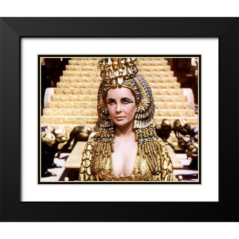Elizabeth Taylor - Cleopatra Black Modern Wood Framed Art Print with Double Matting by Hollywood Photo Archive