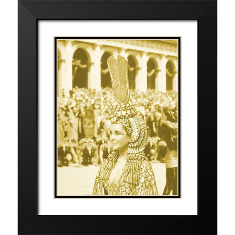 Elizabeth Taylor - Cleopatra Black Modern Wood Framed Art Print with Double Matting by Hollywood Photo Archive