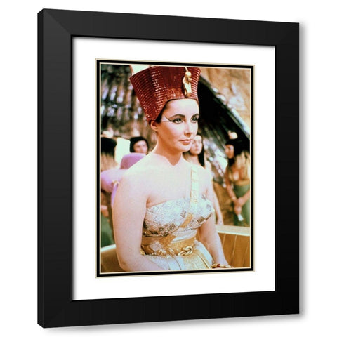 Elizabeth Taylor - Cleopatra Black Modern Wood Framed Art Print with Double Matting by Hollywood Photo Archive