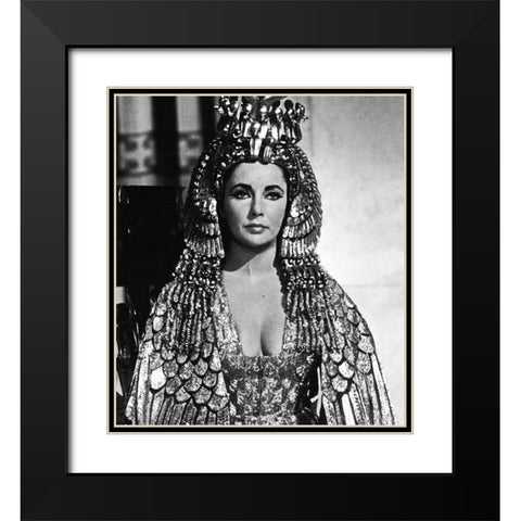 Elizabeth Taylor - Cleopatra Black Modern Wood Framed Art Print with Double Matting by Hollywood Photo Archive