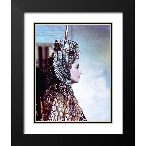 Elizabeth Taylor - Cleopatra Black Modern Wood Framed Art Print with Double Matting by Hollywood Photo Archive