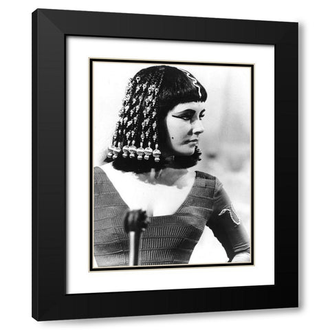 Elizabeth Taylor - Cleopatra Black Modern Wood Framed Art Print with Double Matting by Hollywood Photo Archive