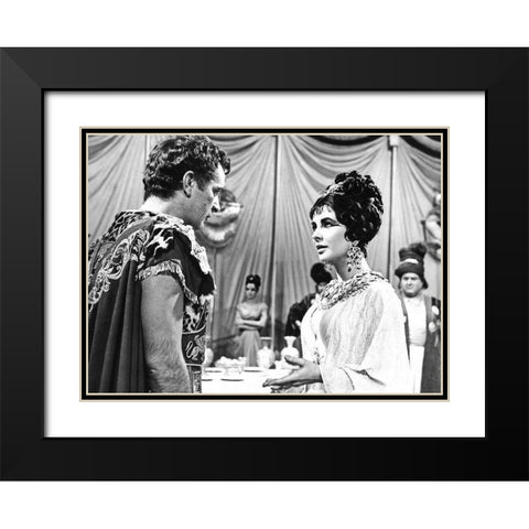 Elizabeth Taylor - Cleopatra Black Modern Wood Framed Art Print with Double Matting by Hollywood Photo Archive