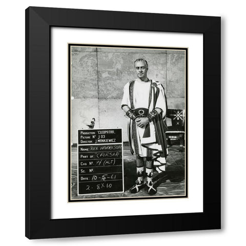Wardrobe Test - Cleopatra - Rex Harrison Black Modern Wood Framed Art Print with Double Matting by Hollywood Photo Archive