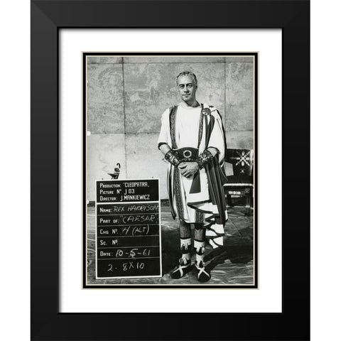 Wardrobe Test - Cleopatra - Rex Harrison Black Modern Wood Framed Art Print with Double Matting by Hollywood Photo Archive