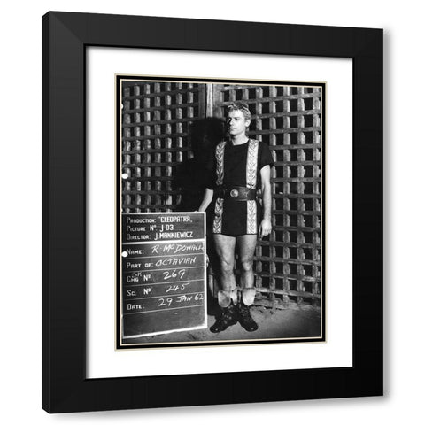 Wardrobe Test - Cleopatra - Roddy McDowall Black Modern Wood Framed Art Print with Double Matting by Hollywood Photo Archive