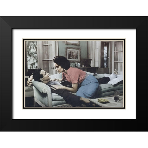 Cat on a Hot Tin Roof Black Modern Wood Framed Art Print with Double Matting by Hollywood Photo Archive