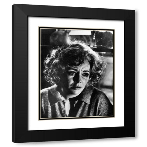Elizabeth Taylor Black Modern Wood Framed Art Print with Double Matting by Hollywood Photo Archive