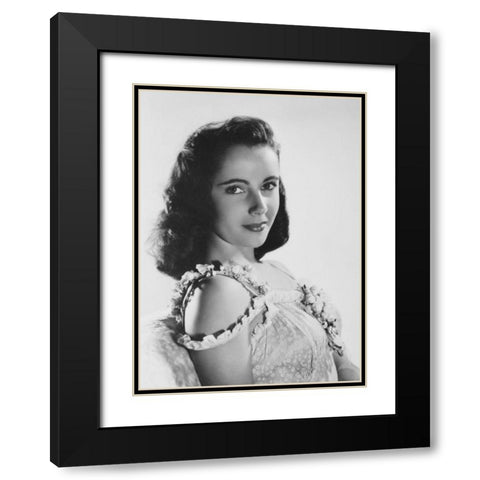 Elizabeth Taylor Black Modern Wood Framed Art Print with Double Matting by Hollywood Photo Archive