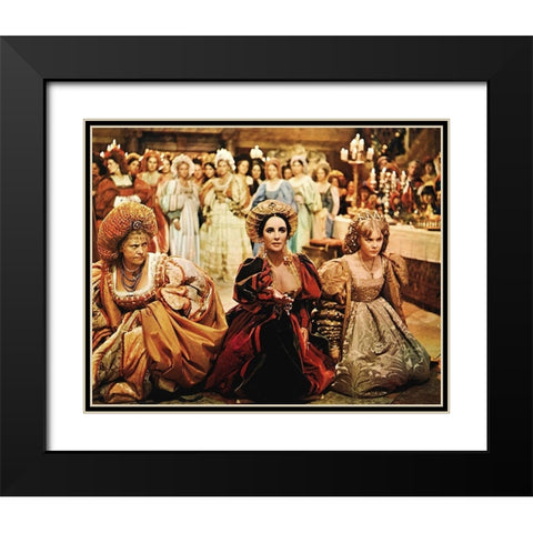 Elizabeth Taylor in The Taming of the Shrew Black Modern Wood Framed Art Print with Double Matting by Hollywood Photo Archive