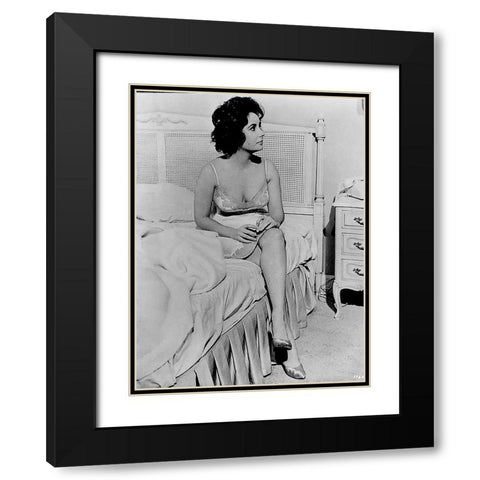 Elizabeth Taylor in Butterfield 8 Black Modern Wood Framed Art Print with Double Matting by Hollywood Photo Archive