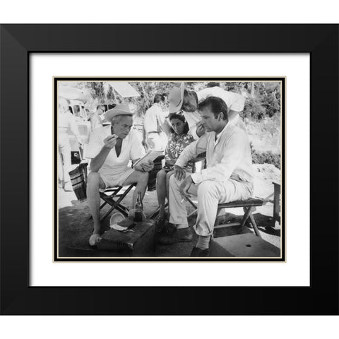 Elizabeth Taylor Black Modern Wood Framed Art Print with Double Matting by Hollywood Photo Archive