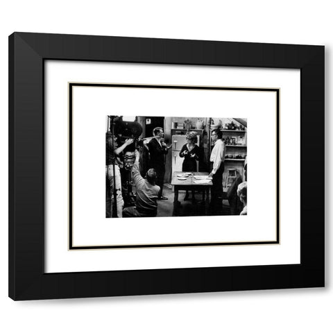 Elizabeth Taylor Black Modern Wood Framed Art Print with Double Matting by Hollywood Photo Archive