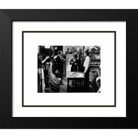 Elizabeth Taylor Black Modern Wood Framed Art Print with Double Matting by Hollywood Photo Archive