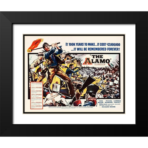 The Alamo - John Wayne Black Modern Wood Framed Art Print with Double Matting by Hollywood Photo Archive