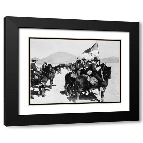 John Wayne - Fort Apache Black Modern Wood Framed Art Print with Double Matting by Hollywood Photo Archive