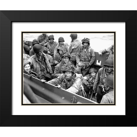 The Longest Day - John Wayne Black Modern Wood Framed Art Print with Double Matting by Hollywood Photo Archive