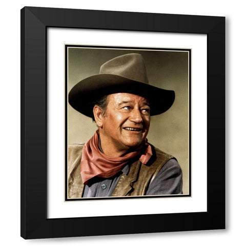 Chisum - John Wayne Black Modern Wood Framed Art Print with Double Matting by Hollywood Photo Archive