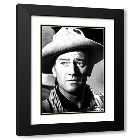 Fort Apache - John Wayne Black Modern Wood Framed Art Print with Double Matting by Hollywood Photo Archive