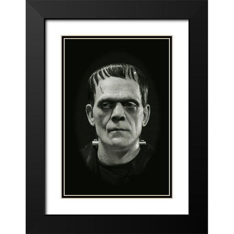 Boris Karloff - Frankenstein Black Modern Wood Framed Art Print with Double Matting by Hollywood Photo Archive