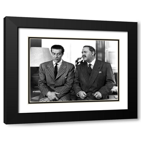 Charles Laughton - The Big Clock Black Modern Wood Framed Art Print with Double Matting by Hollywood Photo Archive